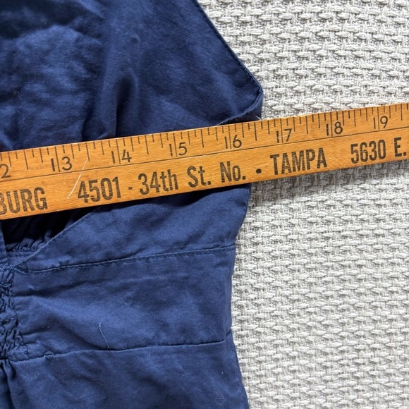 Gap Women’s Boho Floral Blue Embroidered Maxi Halter Dress Women Sz Med Summer - Picture 8 of 10